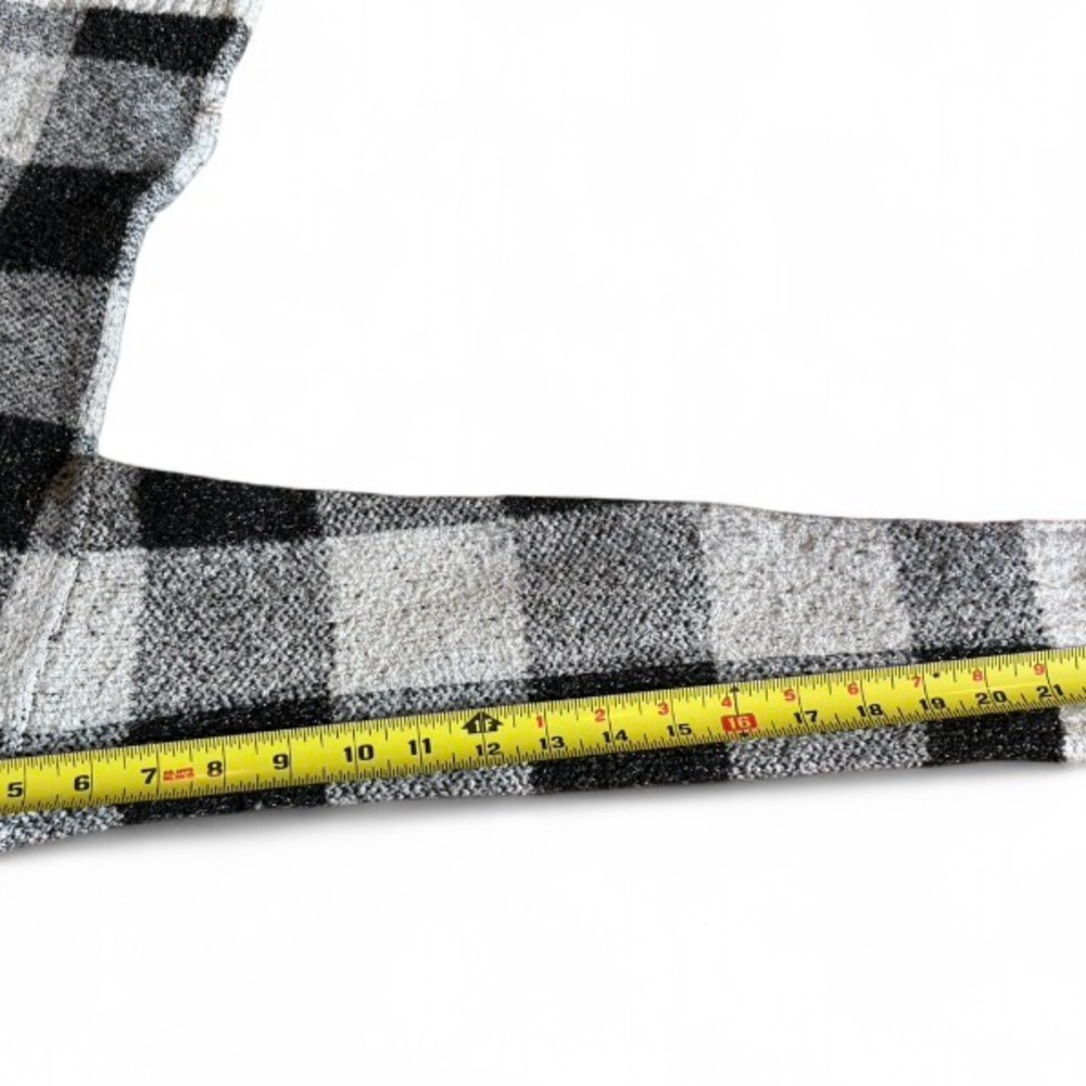 Cat & Jack Black White Plaid Check Mock Neck Sweater | Kids 10/12 - Picture 6 of 8